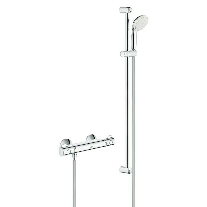 Brandneu ❤️ BAUHAUS Grohe Brause-Set Grohtherm 800 Lochabstand: 92 Cm, Chrom 🌟 1 Brandneu ❤️ BAUHAUS Grohe Brause-Set Grohtherm 800 Lochabstand: 92 Cm, Chrom 🌟