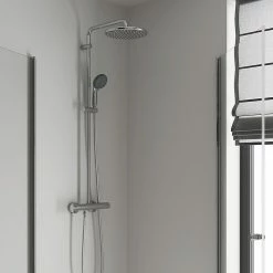 Blitzangebot 🎉 BAUHAUS Grohe Vitalio Start Duschsystem 250 Mit Thermostatarmatur, Lochabstand: 101,6 Cm, Anzahl Strahlarten: 2 Stk., Chrom 🔔 -Duschsysteme Verkäufe 12 104