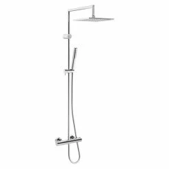 Billig 🥰 BAUHAUS Hansa Prisma Duschsystem Mit Thermostatarmatur, Lochabstand: 83 Cm, Anzahl Strahlarten: 2 Stk., Chrom ❤️