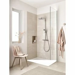 Blitzangebot 🎉 BAUHAUS Grohe Vitalio Start Duschsystem 250 Mit Thermostatarmatur, Lochabstand: 101,6 Cm, Anzahl Strahlarten: 2 Stk., Chrom 🔔 -Duschsysteme Verkäufe 12 105