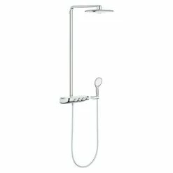 Besorgen ⌛ BAUHAUS Grohe Duschsystem Rainshower SmartControl Duo 360 Mit Thermostatarmatur, Lochabstand: 100,6 Cm, Anzahl Strahlarten: 2 Stk., Moon White 🛒