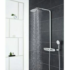 Rabatt 🤩 BAUHAUS Grohe Duschsystem Rainshower SmartControl 360 Mit Thermostatarmatur, Lochabstand: 100,6 Cm, Anzahl Strahlarten: 3 Stk., Chrom 🧨