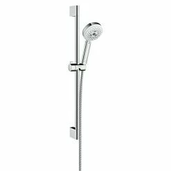 Schlussverkauf ❤️ BAUHAUS Hansgrohe Crometta Brausegarnitur 100 Multi Lochabstand: 62,5 Cm, Art Strahl: Rain, Turbostrahl, Massagestrahl, Chrom ✔️