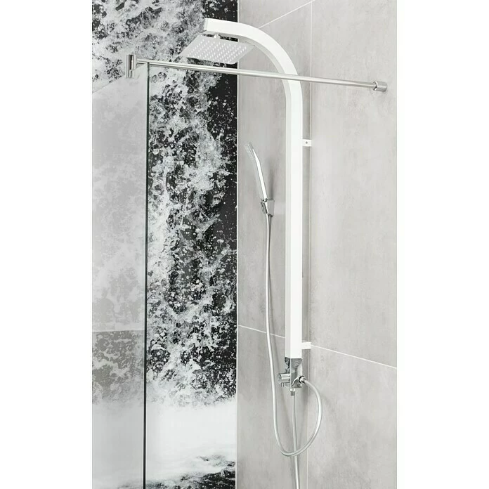 Coupon 😀 BAUHAUS Mixomat Duschpaneel Cityline 2.0 Höhe: 120 Cm, Mit Umsteller, Verchromt/Weiß ✨ 2 Coupon 😀 BAUHAUS Mixomat Duschpaneel Cityline 2.0 Höhe: 120 Cm, Mit Umsteller, Verchromt/Weiß ✨ – Bild 2