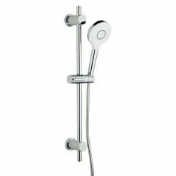 Auslauf 😀 BAUHAUS Camargue Brausegarnitur Batöni Art Strahl: Runder Duschregen, Großflächiger Duschregen, Intensiver Duschregen, Chrom/Weiß 😉