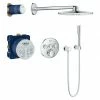 Großhandel 😍 BAUHAUS Grohe Grohtherm SmartControl Duschsystem Mit Mischer, Anzahl Strahlarten: 3 Stk., Chrom, Form Kopfbrause: Rund ⭐
