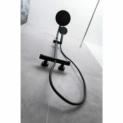 Schlussverkauf 🥰 BAUHAUS Camargue Duschsystem New York Mit Thermostatarmatur, Anzahl Strahlarten: 3 Stk., Schwarz 💯 -Duschsysteme Verkäufe 12 12