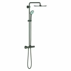 Budget 🔔 BAUHAUS Grohe Duschsystem Euphoria 310 Mit Thermostatarmatur, Lochabstand: 101,6 Cm, Anzahl Strahlarten: 3 Stk., Hard Graphite 😉