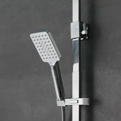 Blitzangebot 👍 BAUHAUS Camargue Duschsystem Grande Vita Mit Thermostatarmatur, Anzahl Strahlarten: 3 Stk., Chrom/Weiß ⭐ -Duschsysteme Verkäufe 12 128