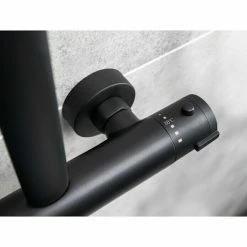 Schlussverkauf 🥰 BAUHAUS Camargue Duschsystem New York Mit Thermostatarmatur, Anzahl Strahlarten: 3 Stk., Schwarz 💯 -Duschsysteme Verkäufe 12 13