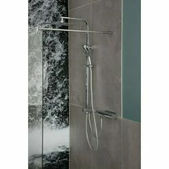 Schlussverkauf 💯 BAUHAUS Camargue Duschsystem Manhattan Lochabstand: 70 Cm, Anzahl Strahlarten: 3 Stk., Chrom 🔔 -Duschsysteme Verkäufe 12 135
