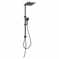 Besorgen 😉 BAUHAUS Camargue Duschsystem Manhattan Lochabstand: 70 Cm, Anzahl Strahlarten: 3 Stk., Schwarz ⭐