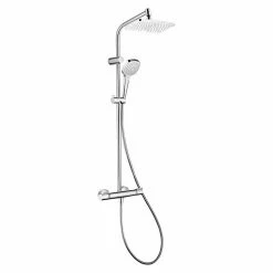 Großhandel 😀 BAUHAUS Hansgrohe Duschsystem My Select E Showerpipe 240 Mit Thermostatarmatur, Lochabstand: 75 Cm - 85 Cm, Anzahl Strahlarten: 3 Stk., Chrom ✨