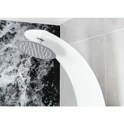 Aktion 🔔 BAUHAUS Camargue Duschpaneel Sylt 2.0 Höhe: 132 Cm, Mit Einhebelmischer, Weiß 🌟 -Duschsysteme Verkäufe 12 216