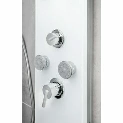 Aktion 🔔 BAUHAUS Camargue Duschpaneel Sylt 2.0 Höhe: 132 Cm, Mit Einhebelmischer, Weiß 🌟 -Duschsysteme Verkäufe 12 218