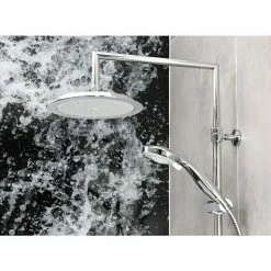 Budget ✨ BAUHAUS Mixomat Duschsystem Denver Mit Umsteller, Lochabstand: 67 Cm, Anzahl Strahlarten: 5 Stk., Chrom/Weiß ⌛ -Duschsysteme Verkäufe 12 265