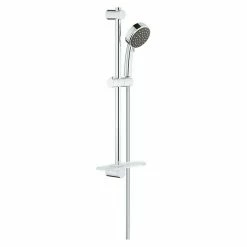 Billig 👏 BAUHAUS Grohe Brausegarnitur Vitalio Comfort 100 Lochabstand: 47 Cm - 62 Cm, Art Strahl: Rain, Jetstrahl, Chrom, Anzahl Strahlarten: 2 Stk. 😉