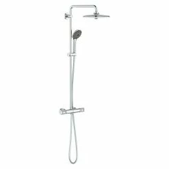 Brandneu ❤️ BAUHAUS Grohe Vitalio Joy Duschsystem 260 Mit Thermostatarmatur, Lochabstand: 100,5 Cm, Anzahl Strahlarten: 3 Stk., Chrom 💯