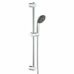 Besorgen 👏 BAUHAUS Grohe Vitalio Start Brausegarnitur 100 Lochabstand: 47 Cm - 62 Cm, Art Strahl: Rain, Rain O², Massagestrahl, Chrom 🧨