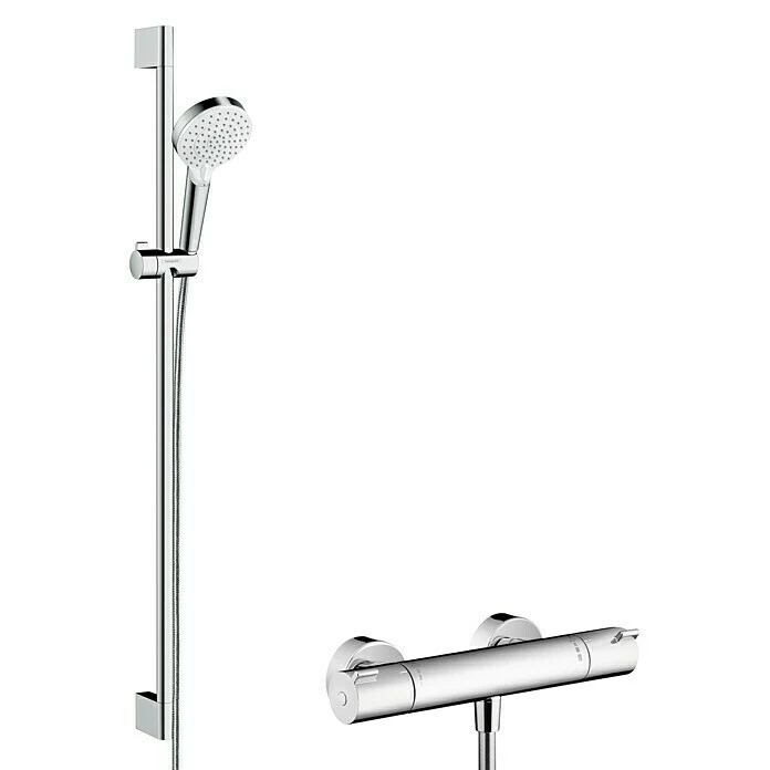 Neu 😀 BAUHAUS Hansgrohe Crometta Brause-Set Vario/Ecostat 1001 CL Lochabstand: 91,5 Cm, Chrom/Weiß ❤️ 1 Neu 😀 BAUHAUS Hansgrohe Crometta Brause-Set Vario/Ecostat 1001 CL Lochabstand: 91,5 Cm, Chrom/Weiß ❤️