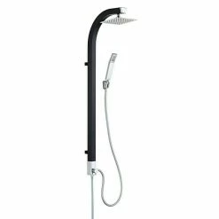 Bester Verkauf 👏 BAUHAUS Mixomat Duschpaneel Cityline 2.0 Höhe: 120 Cm, Mit Umsteller, Chrom/Schwarz ⭐