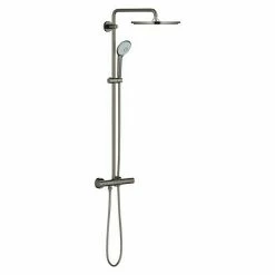 Bestes Angebot 🔥 BAUHAUS Grohe Euphoria Duschsystem 310 Mit Thermostatarmatur, Lochabstand: 101,6 Cm, Anzahl Strahlarten: 1 Stk., Hard Graphite, Oberflächenbehandlung: Poliert ✨