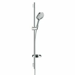 Schlussverkauf 🌟 BAUHAUS Hansgrohe Brausegarnitur Raindance Select S 120 Lochabstand: 91,5 Cm, Art Strahl: Rain, RainAir, Whirl, Chrom 👏