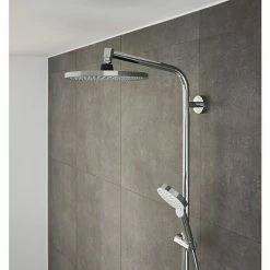 Budget ⌛ BAUHAUS Hansgrohe Crometta Duschsystem S Showerpipe 240 Mit Thermostatarmatur, Lochabstand: 103,4 Cm, Anzahl Strahlarten: 2 Stk., Chrom ⭐ -Duschsysteme Verkäufe 12 6