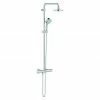 Am billigsten 😉 BAUHAUS Grohe Duschsystem Tempesta Mit Thermostatarmatur, Lochabstand: 101,6 Cm, Anzahl Strahlarten: 2 Stk., Chrom 😀