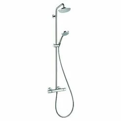 Neu 🔥 BAUHAUS Hansgrohe Duschsystem Croma Showerpipe 160 Mit Thermostatarmatur, Lochabstand: 93,2 Cm, Anzahl Strahlarten: 4 Stk., Chrom, Höhe: 110,1 Cm 🛒