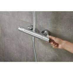 Neu 🔥 BAUHAUS Hansgrohe Duschsystem Croma Showerpipe 160 Mit Thermostatarmatur, Lochabstand: 93,2 Cm, Anzahl Strahlarten: 4 Stk., Chrom, Höhe: 110,1 Cm 🛒 -Duschsysteme Verkäufe 12 634