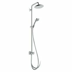Blitzangebot 🔔 BAUHAUS Hansgrohe Duschsystem Croma Showerpipe 220 Lochabstand: 103,5 Cm, Anzahl Strahlarten: 4 Stk., Chrom 😀