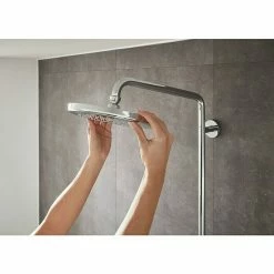 Am billigsten 👍 BAUHAUS Hansgrohe Crometta Duschsystem E 240 Mit Thermostatarmatur, Lochabstand: 103,4 Cm, Anzahl Strahlarten: 2 Stk., Chrom 🛒 -Duschsysteme Verkäufe 12 65