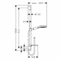 Brandneu 🤩 BAUHAUS Hansgrohe Brausegarnitur Raindance Select E 120 Lochabstand: 91,5 Cm, Art Strahl: Rain, RainAir, Whirl, Chrom/Weiß 🥰 -Duschsysteme Verkäufe 12 869