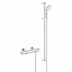 Bestes Angebot 🎉 BAUHAUS Grohe Brause-Set Grohtherm 1000 Lochabstand: 92 Cm, Chrom ⭐