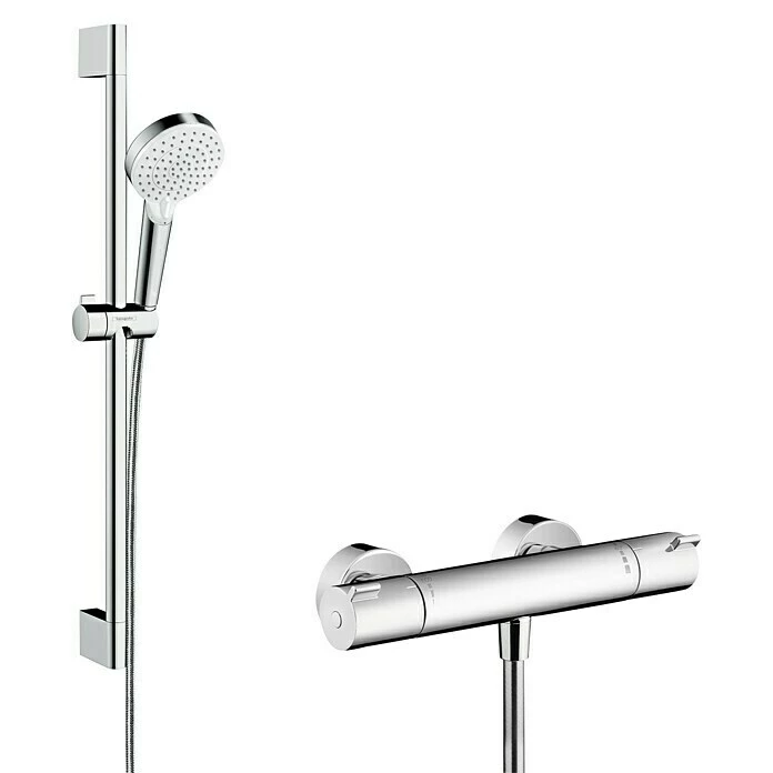 Bestes Angebot 😍 BAUHAUS Hansgrohe Crometta Brause-Set Vario/Ecostat 1001 SL Lochabstand: 62,5 Cm, Chrom 😍 1 Bestes Angebot 😍 BAUHAUS Hansgrohe Crometta Brause-Set Vario/Ecostat 1001 SL Lochabstand: 62,5 Cm, Chrom 😍