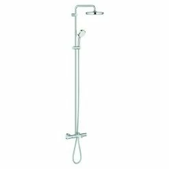 Aktion 🥰 BAUHAUS Grohe Tempesta Cosmopolitan Duschsystem 210 Mit Badewannenarmatur, Lochabstand: 147,1 Cm, Anzahl Strahlarten: 1 Stk., Chrom ✨