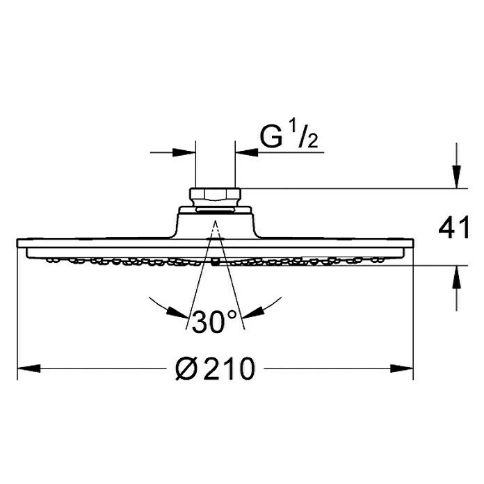 Neu 🎉 BAUHAUS Grohe Kopfbrause Rainshower Cosmopolitan 210 Durchmesser: 21 Cm, 18 L/min Bei 3 Bar, Anzahl Funktionen: 1, Moonwhite/Chrom 😍 2 Neu 🎉 BAUHAUS Grohe Kopfbrause Rainshower Cosmopolitan 210 Durchmesser: 21 Cm, 18 L/min Bei 3 Bar, Anzahl Funktionen: 1, Moonwhite/Chrom 😍 – Bild 2